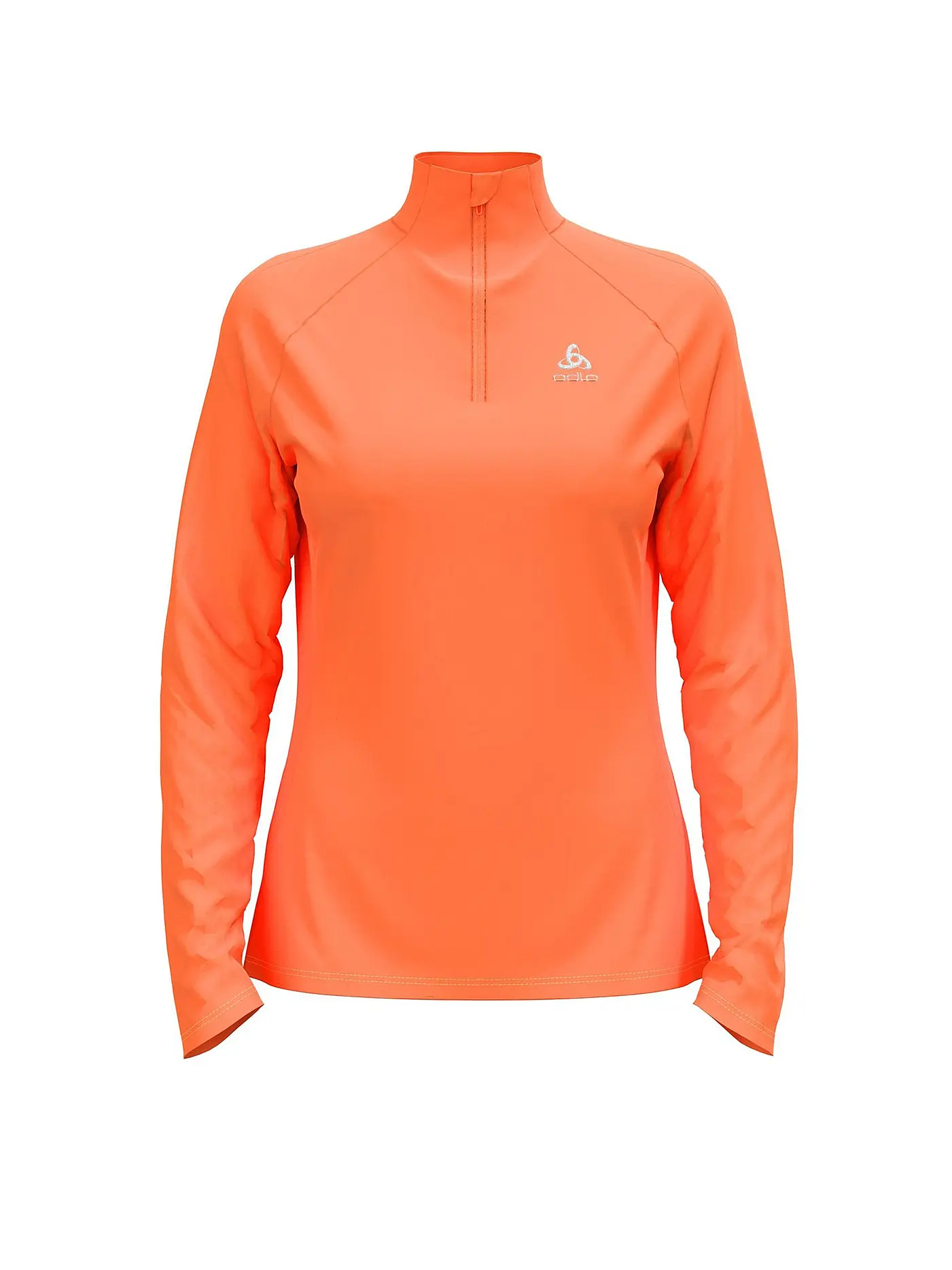 ODLO | Damen Unterzieh Zipshirt Essentials Ceramiwarm | orange